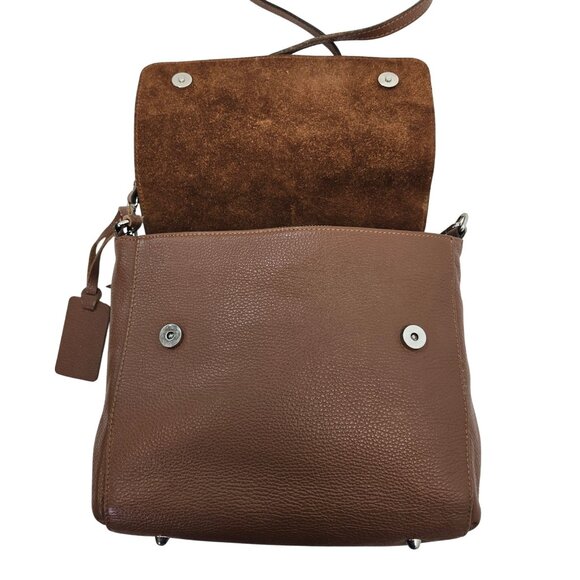 Persaman New York Pebble Leather & Suede Convertible Crossbody Handbag - Picture 7 of 10